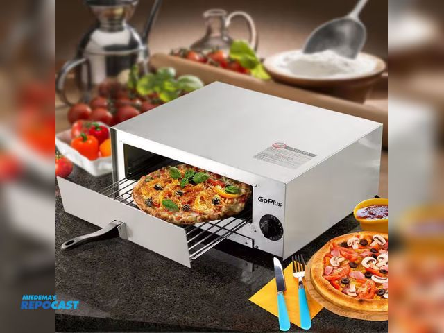 Lot 2-74990 - Costway Electric Oven, Stainless Steel Baker with Auto Shut-Off, Handle, Removable Tray, Countertop ...