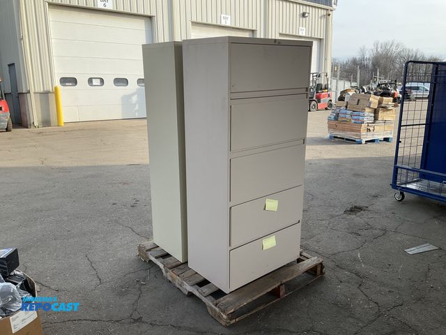 Lot 2-92509 - Lot of (2) 5 Drawer Lateral File Cabinets. 30" W x 18" D x 64" H.  USED Condition