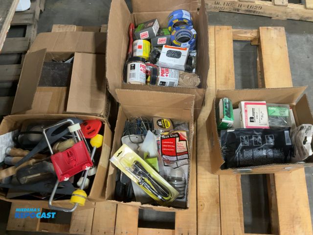 Lot 2-79093 - Construction supplies including nails porter cables fairing tools tape measure soldering iron and mo...