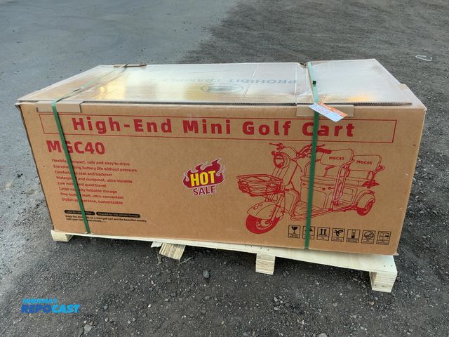 Lot 2-44619 - New SDLANCH MGC40 3-Wheel Mini Electric Golf Cart / Scooter, 60 Volt, 600 Watt Motor, Three Speed, 2...