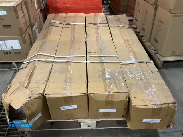 Lot 2-67073 - Lot of (4) Rolls of rolls of red/orange rubber weaved sheet/mats thin flooring 59350” x 50yds #10310