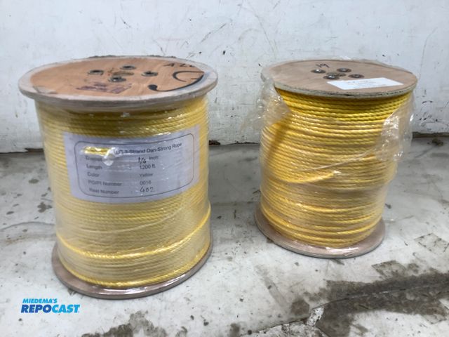 Lot 2-35917 - Lot of (2) 1/4 x 1200 yellow PR propylene rope