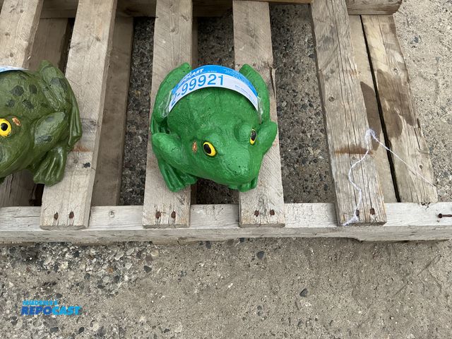 Lot 2-99921 - medium size frog cement yard art