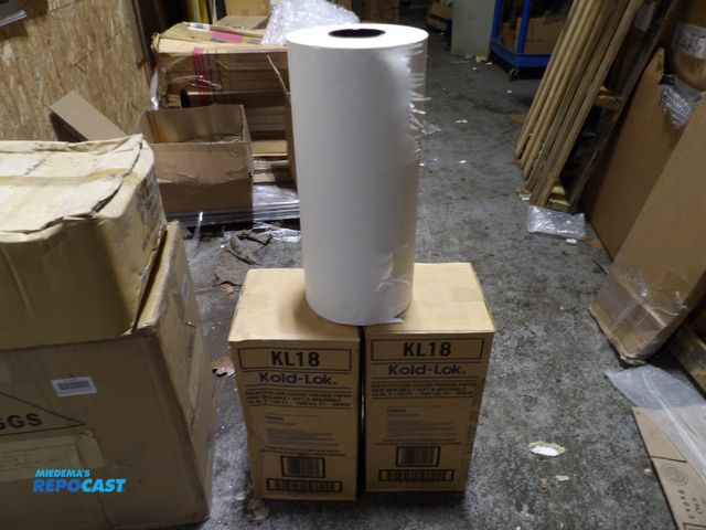 Lot 2-53080 - lot of (2) new freezer paper rolls, 18"x1000' each, heat pealable, polyethylene coated