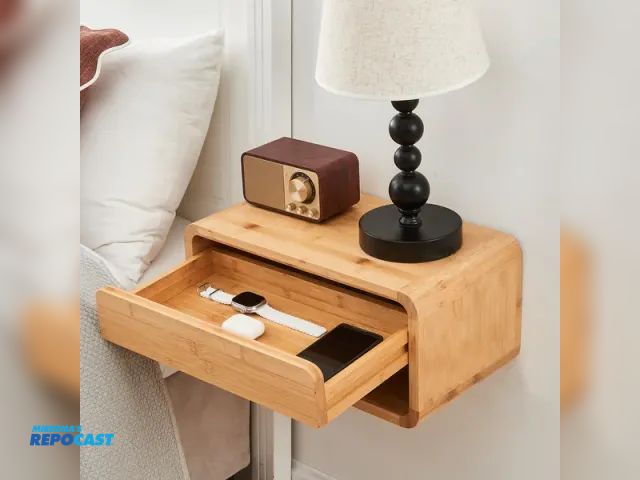 Lot 2-74430 - Bamboo Floating Night Stand - see pics