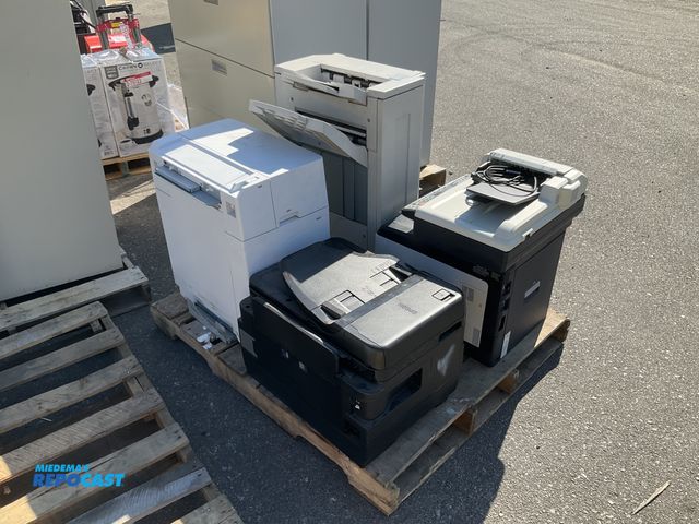 Lot 2-75128 - Lot of 4 printers, (1)Epson Workforce WF-7620, (1) Ecosys FS-C2126MFP, (2) Add on printer parts, pap...
