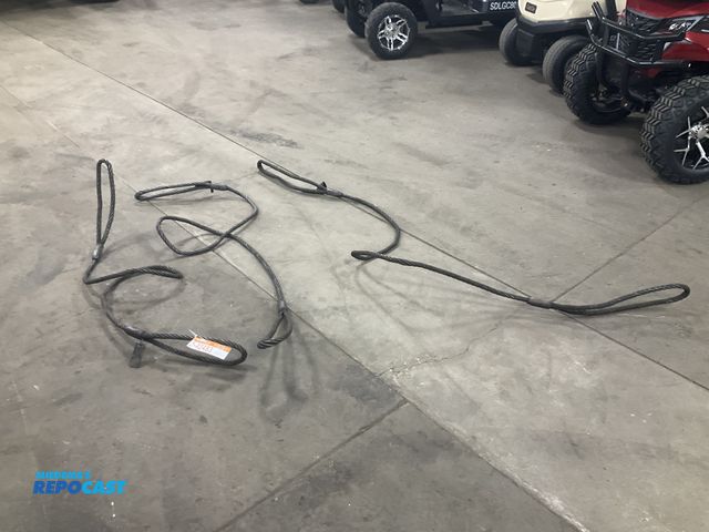 Lot 2-42483 - (3) 8’ x 3/4” steel cable lifting slings
