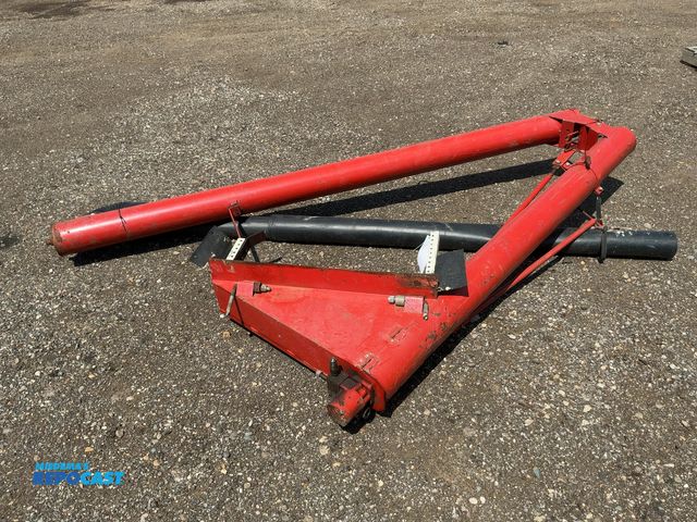Lot 2-40281 - 16' Folding Hydraulic Auger for a Gravity Box, 6" Auger, Auger has brush flighting, has plastic pipe...