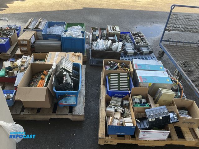Lot 2-65325 - 4 Skids of Various Industrial Parts Including Electric Switches, Circuit Breakers, Electrical Boxes,...