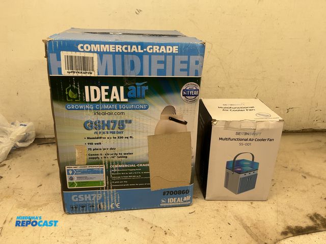Lot 2-18290 - (1) Ideal Air GSH75 Commercial-Grade Humidifier and (1) SevenSwift SS-001 Multifunctional Air Cooler...