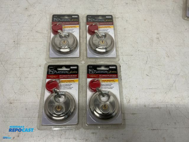 Lot 2-73370 - (4) 2&amp;3/4” Stainless Steel Disc Padlock Platinum Series SS-970