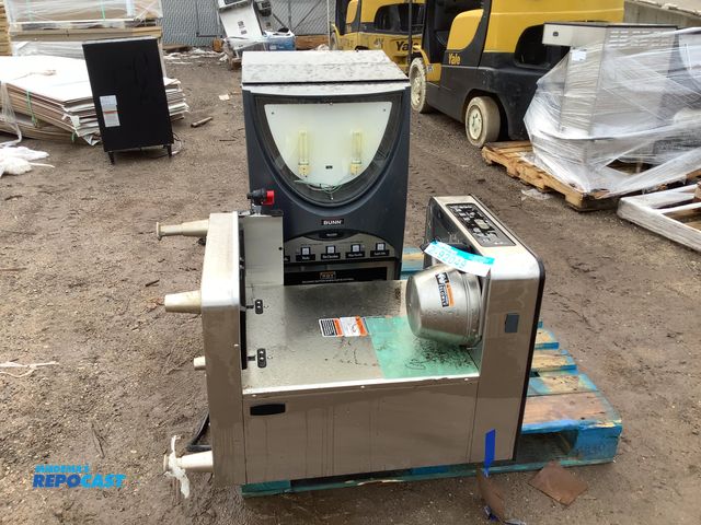 Lot 2-92049 - Aluminum Bunn IMIX-5S hot choclate/ cappuccino machine, and a Bunn coffee pot machine