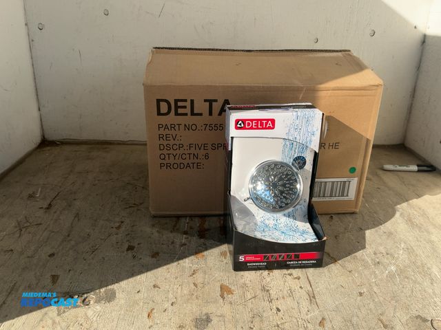 Lot 2-95182 - (6) Delta Chrome Five Spray Shower Heads.