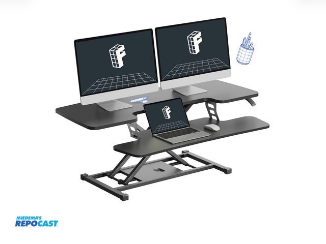 Repocast.com - Lot 2-77657 - Flexispot Computer M37B-Black Riser