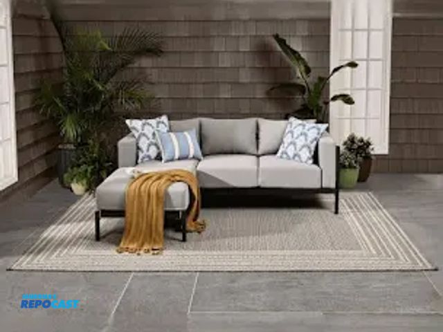 Lot 2-27361 - Sofa Better homes and gardens chase sectional sofa with. ottoman.