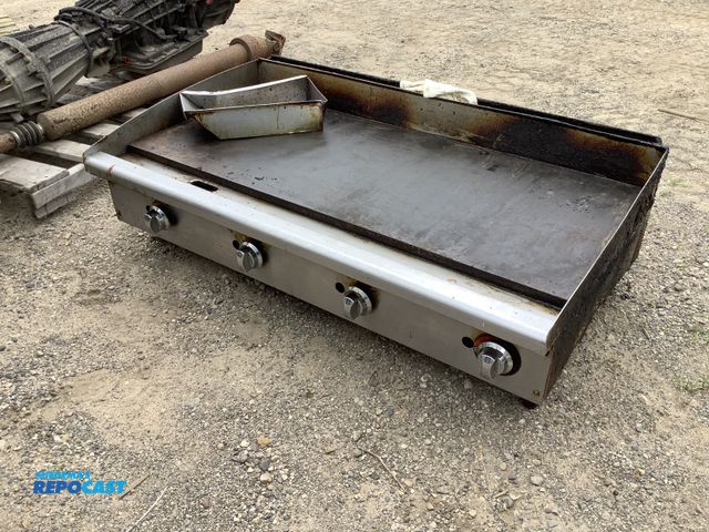 Lot 2-91011 - Stainless Steel Large 4 burner commercial stainless steel grille approx. 48” x 29” x 15”