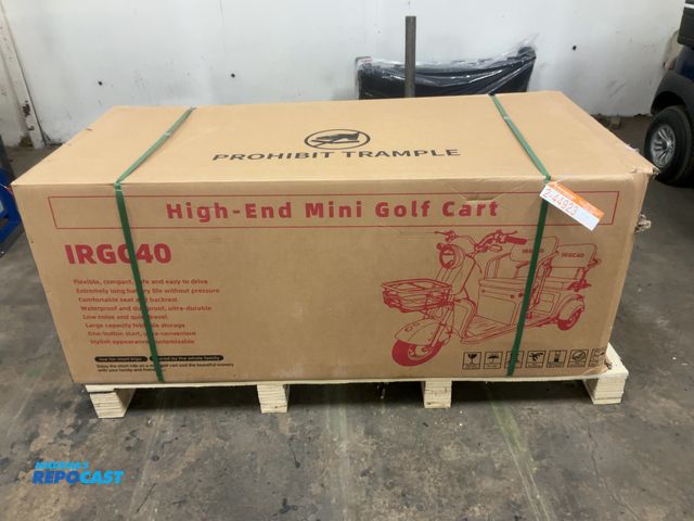 Lot 2-44923 - New SDLANCH IRGC40 3-Wheel Mini Electric Golf Cart / Scooter, 60 Volt, 600 Watt Motor, Three Speed, ...