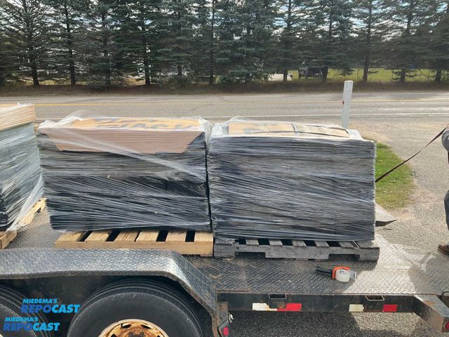 Lot 2-61150 - 2 pallets 14 square of Moderne Slate Black Plastic Shingles 

-Rock Solid Durable- Lifetime Warranty...