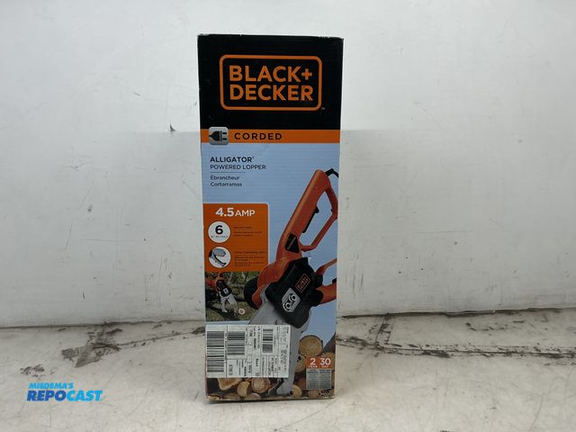 Lot 2-63363 - Black &amp; Decker Corded ALLIGATOR Powered Tree Branch Lopper and Chain Saw, 4.5 AMP, New in Bоx.