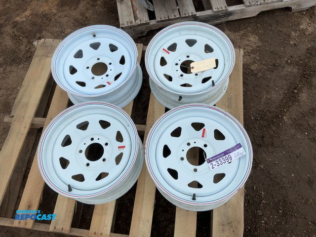Lot 2-33399 - (4) 15”x6” Trailer Wheels, 5 on 4.75” bolt pattern