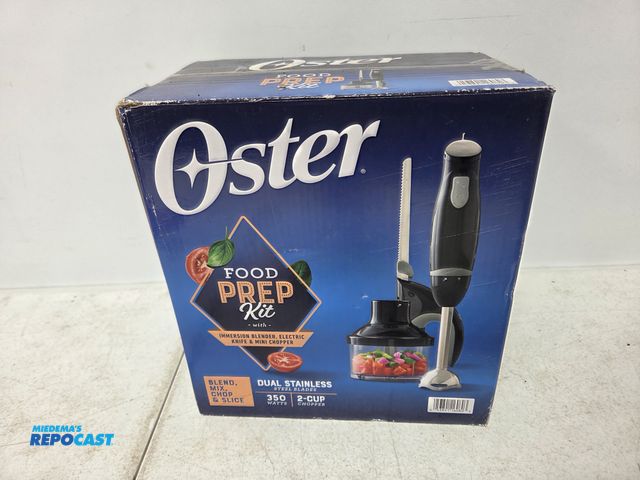 Lot 2-93564 - Oster  Food prep set Other immersion blender, electric knife, mini chopper