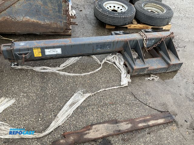 Lot 2-94824 - Large metal star industries truss crane with heavy duty hook approx. 85” long