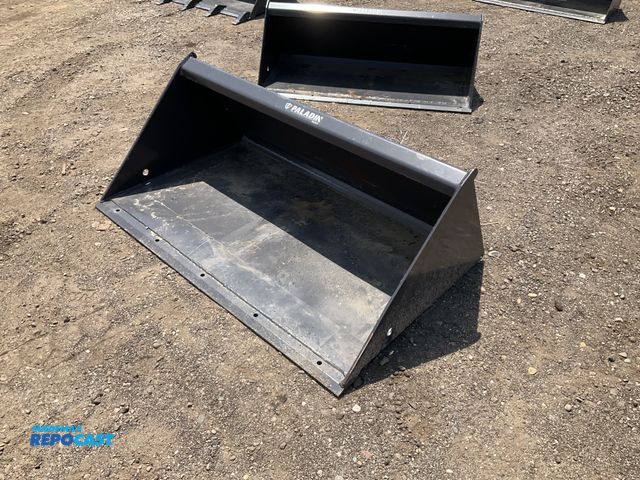 Lot 2-44015 - New old stock Paladin 48” high capacity smooth bucket for a mini skid steer, welded on cutting edge,...