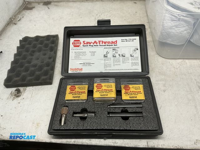 Lot 2-23076 - HeliCoil NAPA 14mm Spark Plug Hole Thread Repair Kit 770-3408 Size M14 x 1.25mm