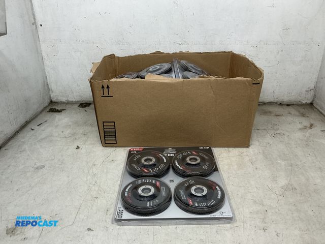 Lot 2-33277 - (12) 8-packs of asst. grit flap discs with 4-1/2" with 7/8" Arbor - new in packaging