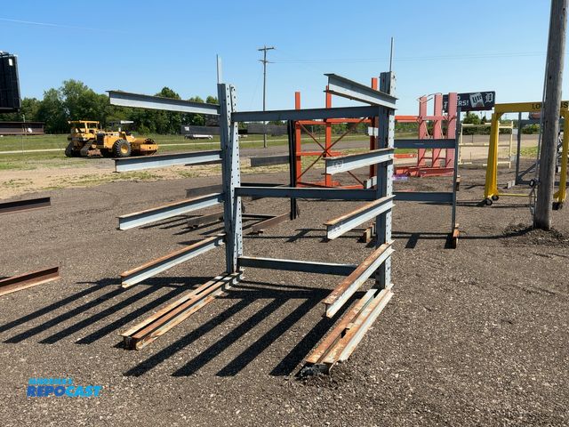 Lot 2-22845 - Metal 5-tier Cantilever Rack, Welded Together, arms stick out 65”, slightly bent, 73” wide x 76” x 8...