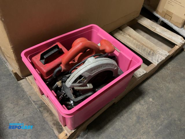 Lot 2-96546 - Crate of a Black &amp; Decker Circular Saw, Assorted Hammers and Mallets, Screwdrivers, Pliers, and ...