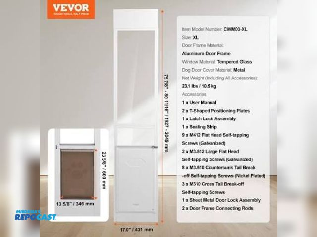 Lot 2-75903 - vevor dog door for sliding door model CWM03-M