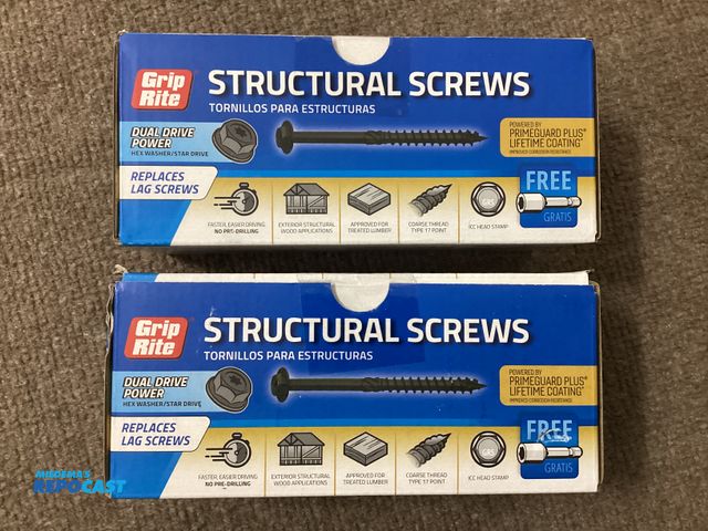 Lot 2-76400 - Two new boxes of Grip Rite Structural Screws. 3/8” X 3-1/2” Dual Drive. Replaces lag screws, Primegu...