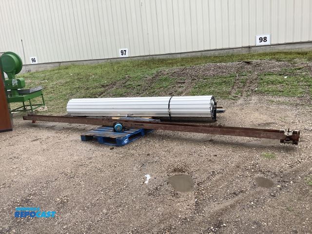 Lot 2-93821 - 4”x6”x20’ STEEL I-BEAM WITH CHAIN-FALL &amp; CHAIN-FALL STOPS