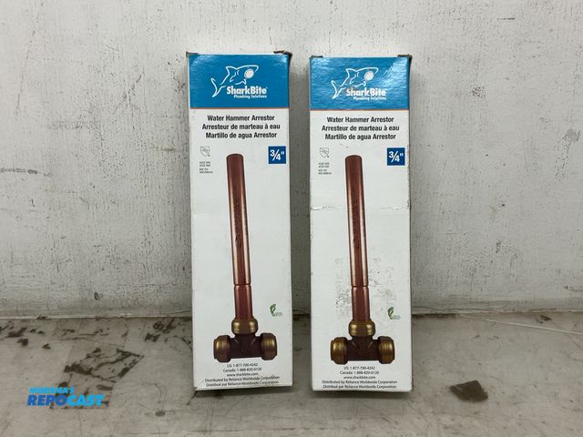 Lot 2-35363 - Sharkbite- 3/4 in. Push-to-connect. Brass residential water hammer arrestor tee (2 pack)