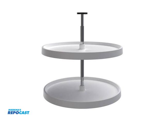 Lot 2-67820 - rev a shelf 24" full circle value line 2 stray set (white)