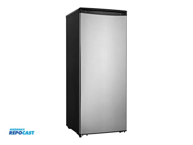 Lot 2-96519 - Danby Designer DAR110A1BSLDD Refrigerator Black with spotless steel door finish, 11 cu. Ft. Capacity