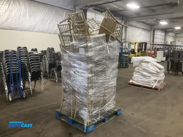 Lot 2-33205 - (29) Chiavari wood chairs, all have scrapes and/or damage