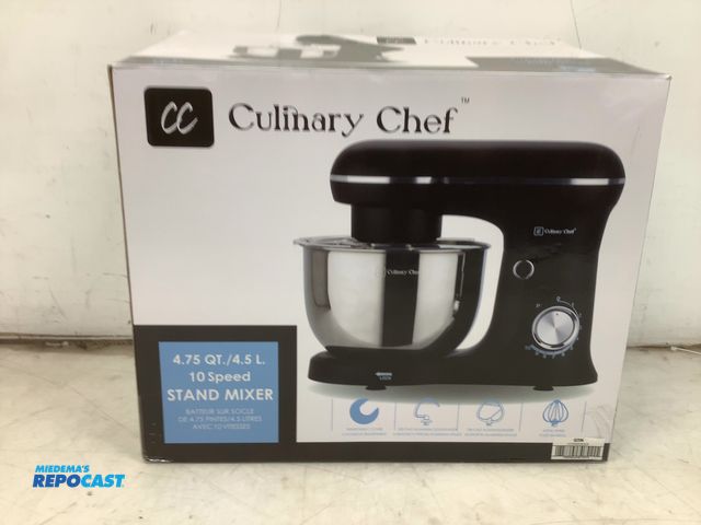 Lot 2-92040 - Culinary Chef - 10-speed stand mixer, metal whisk, aluminum beater, dough hook