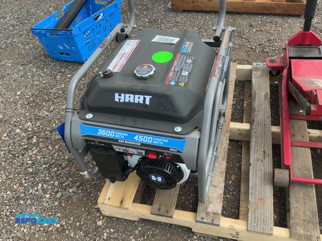 Lot 2-20436 - Hart 3600 Running Watts Gas Generator, 4500 Starting Watts, 120 Volt Output, 212cc Gas Engine with R...