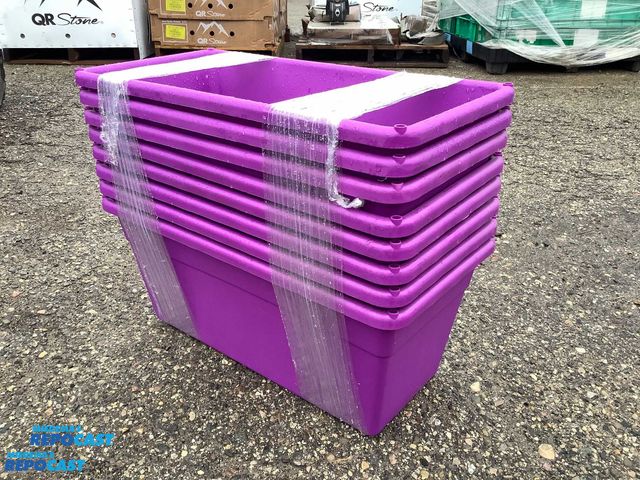 Lot 2-92099 - Lot of (8) Earth box style Planter boxes - self watering growing system - approx. 26” x 1’ x  10.5” ...