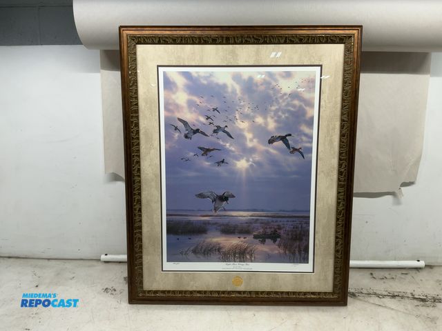 Lot 2-53639 - Ducks Unlimited “Right Place, Wrong Time” Scot Storm Framed Picture, 29.5” x 36”(DOBSON)