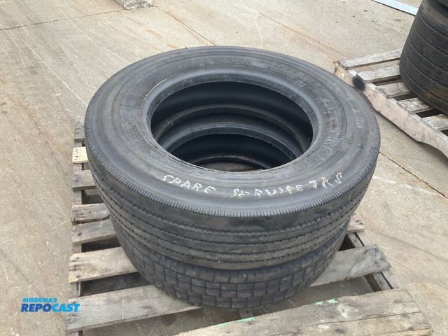Lot 2-11579 - (2) 245/70R19.5 low profile tires, used