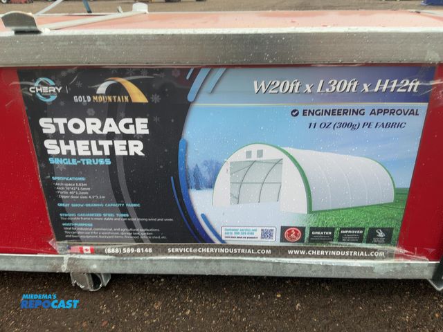 Lot 2-44311 - New Chery Industrial Gold Mountain 20’ Wide x 30’ Long x 12’ High Storage Shelter Building, galvaniz...