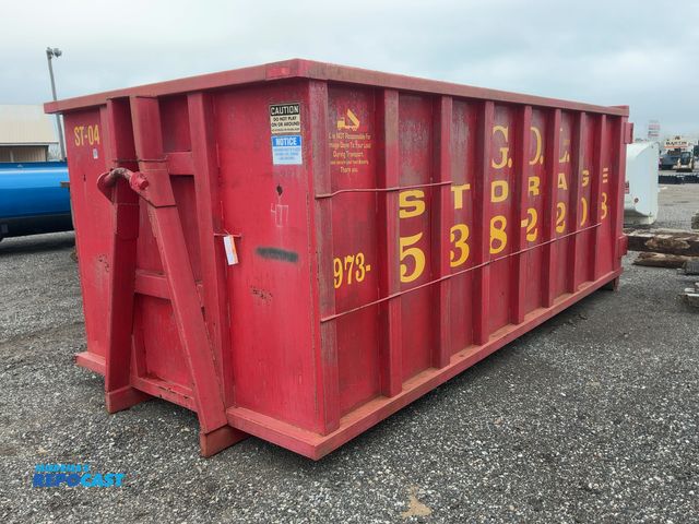 Lot 2-42893 - 30 Yard Hook Lift Enclosed Roll Off Dumpster, 18’ Long, 81” tall, 96” wide, Rear Swing Doors, Metal ...