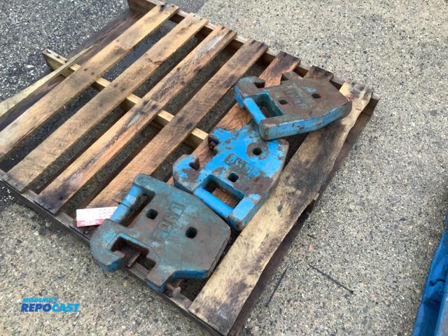Lot 2-79995 - 3 blue 50+ pound weight attachments