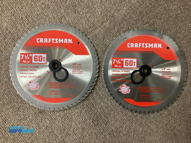 Lot 2-92865 - New 2 New Craftsman 7-1/4” X 60 carbide tooth saw blades. Finishing/Plywood