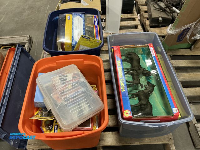 Lot 2-63381 - Skid lot of assorted items including Breyer horse statutes cat pictures. vintage, antique collectors...