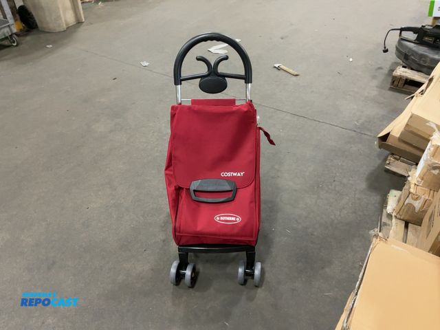 Lot 2-74994 - Costway Isotherme Folding Shopping Cart Utility Hand Truck with Rolling Swivel Wheels, Removable Bag...