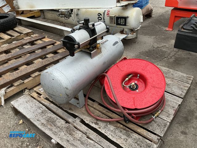 Lot 2-69684 - (1) Reelcraft 5650 OLP Hose Reel, and (1) SMC Air Compressor